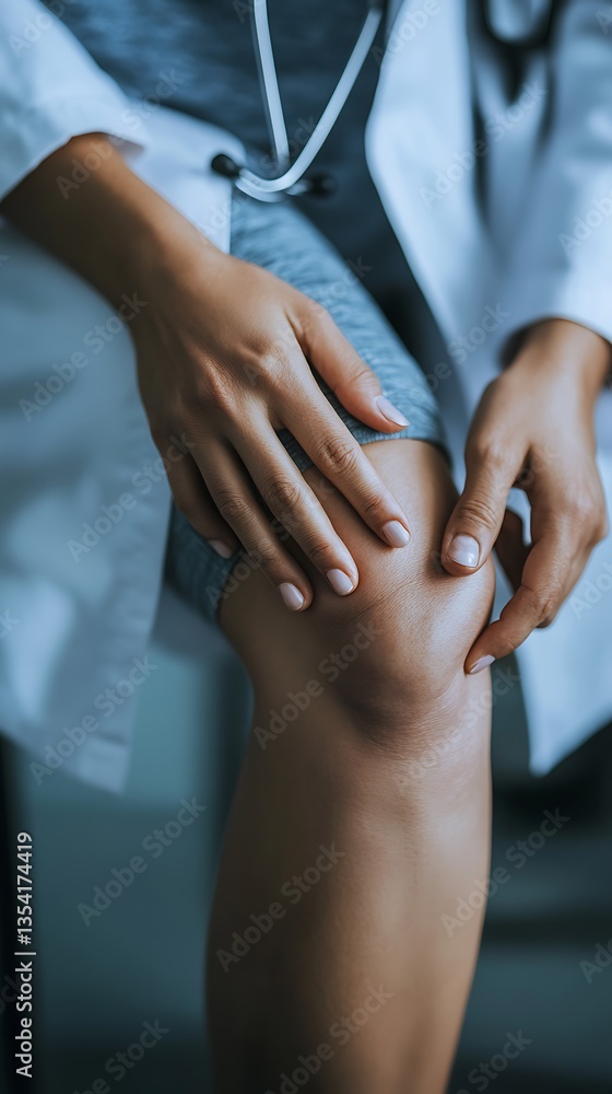 Fototapeta premium Doctor Exam Knee Pain.