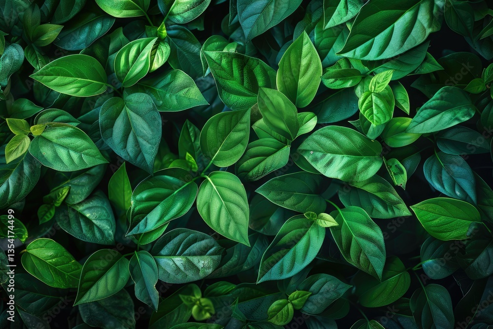 High Quality Visual of Closeup of Tropical Green Leaves in Garden High Quality Visual of Closeup of Tropical Green Leaves in Garden