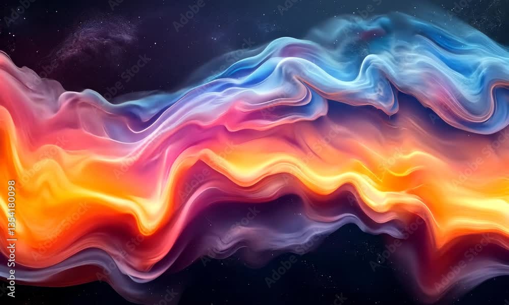 Vibrant Nebulous Flow: Abstract Colorful Clouds in Dynamic Motion, Cosmic Energy Vibrant Nebulous Flow: Abstract Colorful Clouds in Dynamic Motion, Cosmic Energy