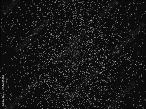 A black and white of a starry sky with a lot of white dots. The image has a dreamy and peaceful mood, as if the viewer is looking up at the stars and feeling a sense of wonder and awe
