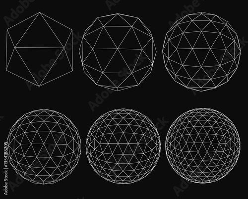 A series of images of different shapes, all of which are white and black. The shapes are all different sizes and are arranged in a row. The images seem to be abstract and geometric