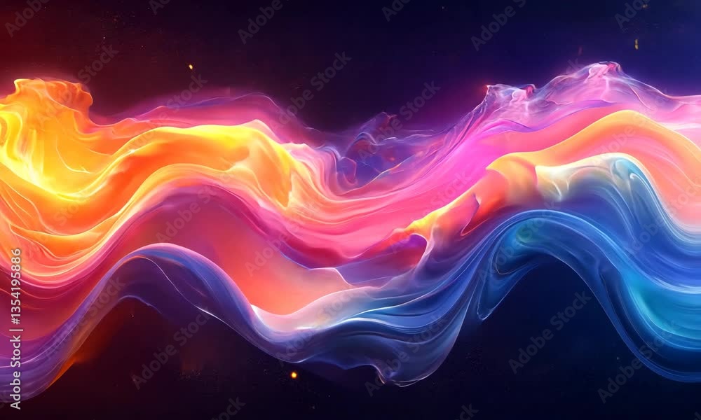 Abstract Flowing Colors Background, Liquid Gradient Motion, Dynamic Wave Animation Abstract Flowing Colors Background, Liquid Gradient Motion, Dynamic Wave Animation