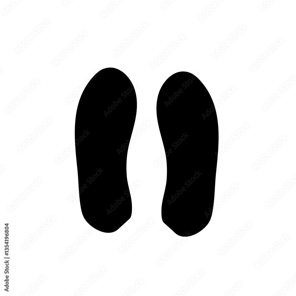Human footprint illustration Human footprint illustration