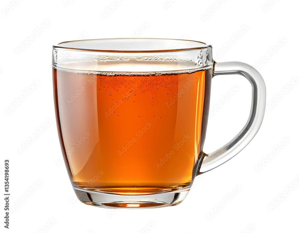 A Glass Mug Filled with Amber Liquid Refreshing Beverage Drink A Glass Mug Filled with Amber Liquid Refreshing Beverage Drink
