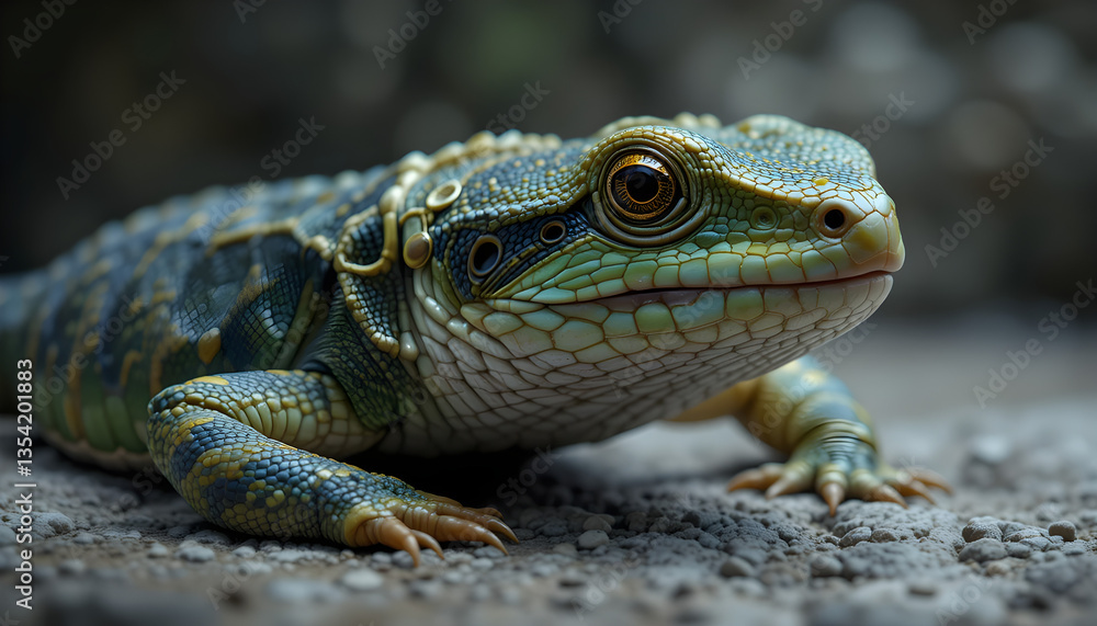 Close-Up of a Green Iguana in a Natural Habitat Close-Up of a Green Iguana in a Natural Habitat