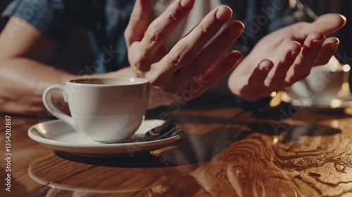 The Coffee Cup and Hands