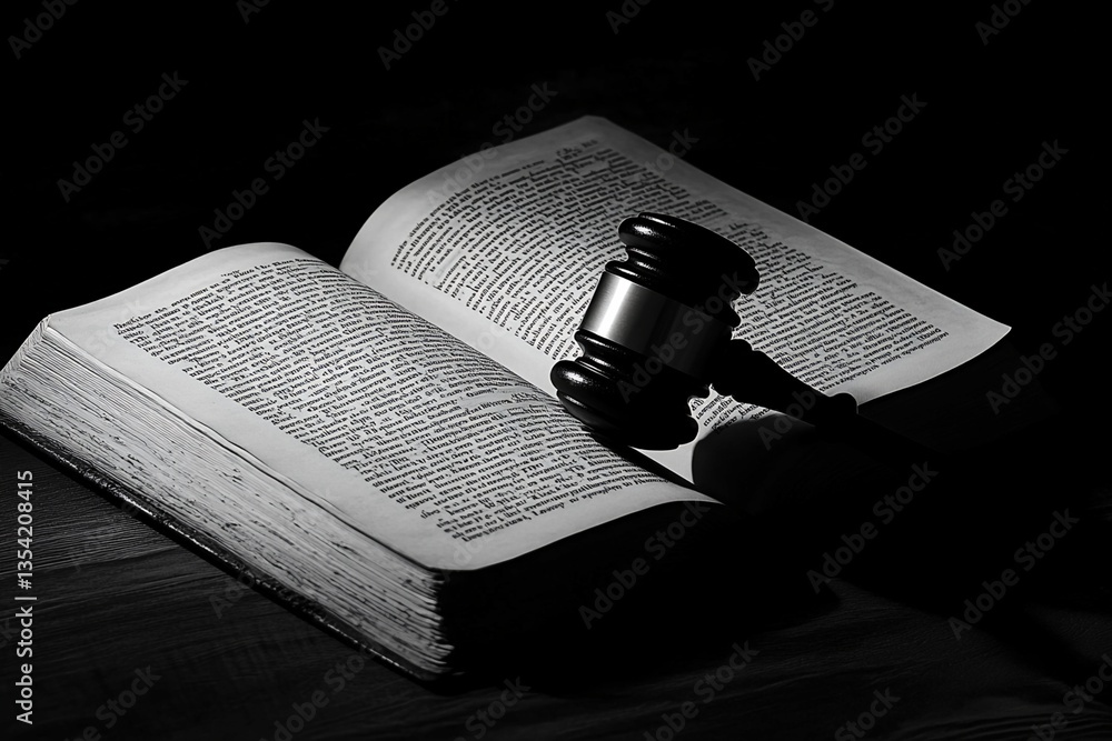 Fototapeta premium Gavel and Antique Book