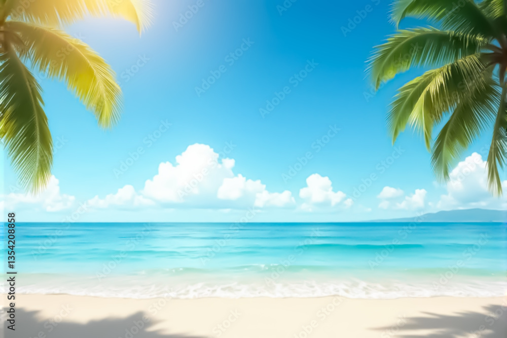 Obraz premium starfish and seashell on the summer beach in sea water.