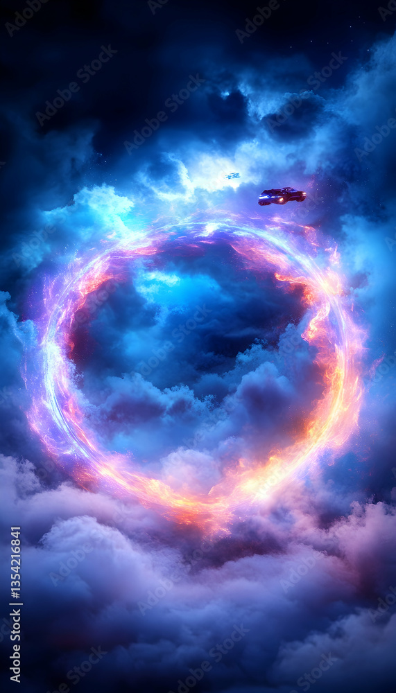 Obraz premium Fiery Ring Around Cloudscape