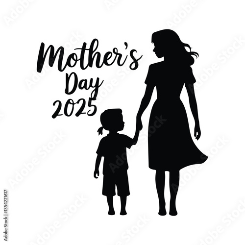 Happy Mothers day,Girl covering mother's eyes and giving her present
