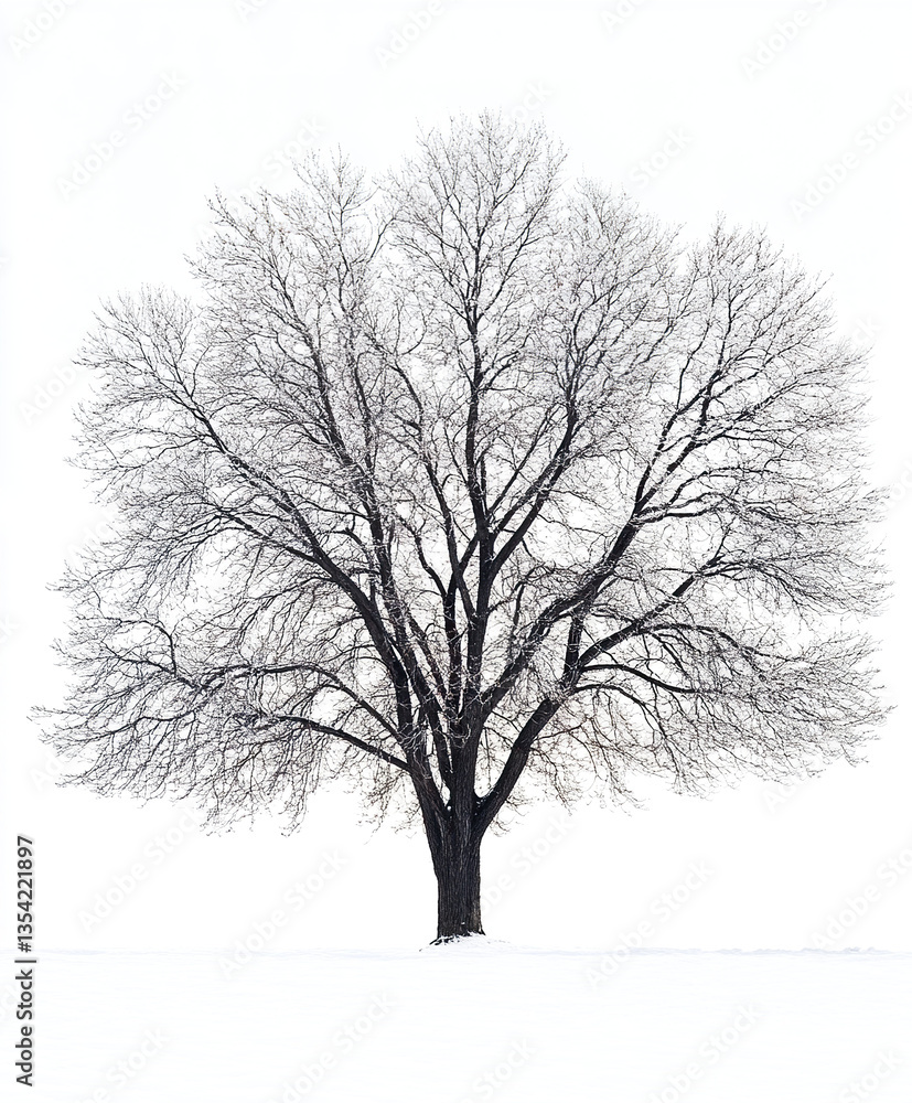 winter tree stands isolated against white background winter tree stands isolated against white background