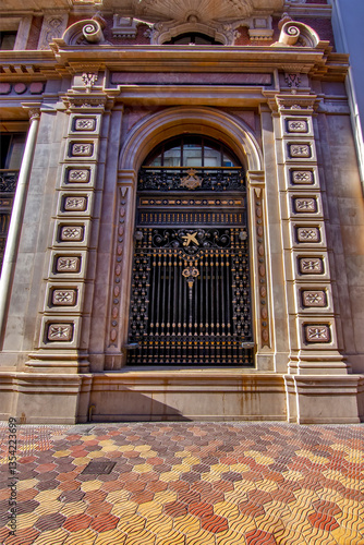 Obraz na płótnie Building of the Banco de Valencia in Spain w salonie