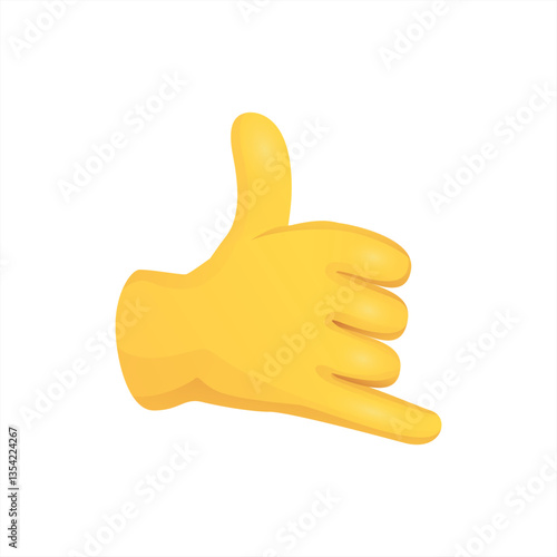 Call me hand emoji isolated on white background, vector 10 eps.