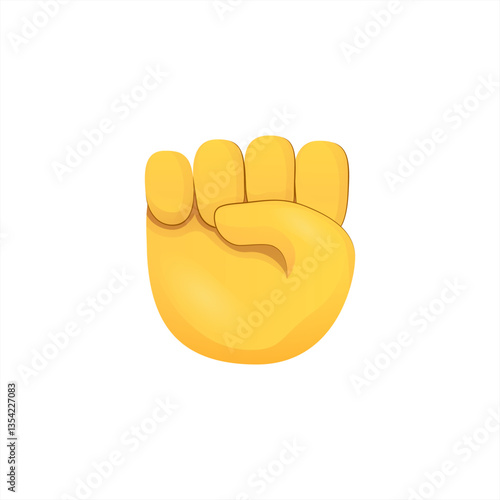 Raised Fist Gesture Icon. Raised Fist emoji. Raised Fist sign. Vector 10 eps.