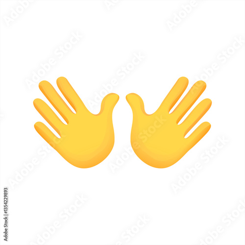 Open Hands Jazz vector emoji 10 eps.