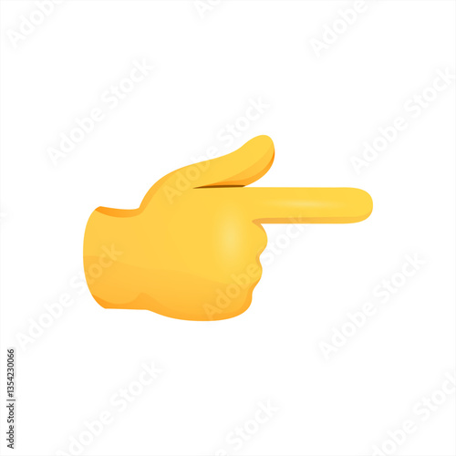 Backhand Index Pointing Right Emoji Icon. Finger Vector Symbol Emoticon Design Doodle Illustration 10 eps.