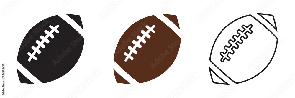 American football icon set. Football symbol collection. Vector illustration eps 10 American football icon set. Football symbol collection. Vector illustration eps 10