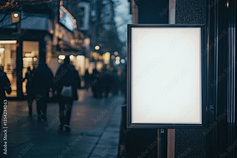 Sharp Image of Close Up View of Information Board Mockup Sharp Image of Close Up View of Information Board Mockup