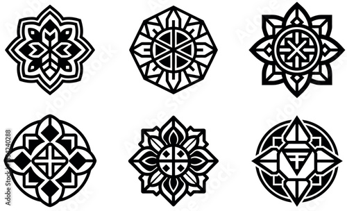 Mosaic Talavera Logo Icon Patterns Collection