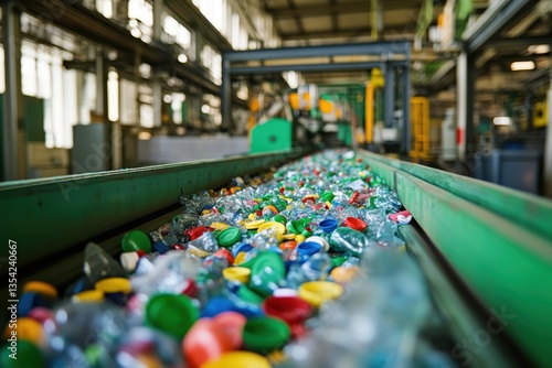 Wallpaper Mural Recycling Plastic Bottles and Caps: Industrial Recycling Process Torontodigital.ca