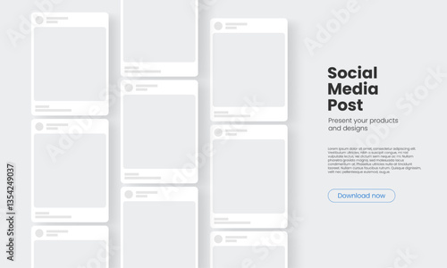 Social Media Posts Templates For Your Designs. Vector Illustration