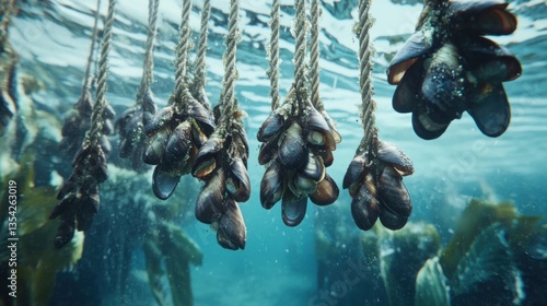 Underwater Mussel Harvest: A Glimpse into Ocean Farming