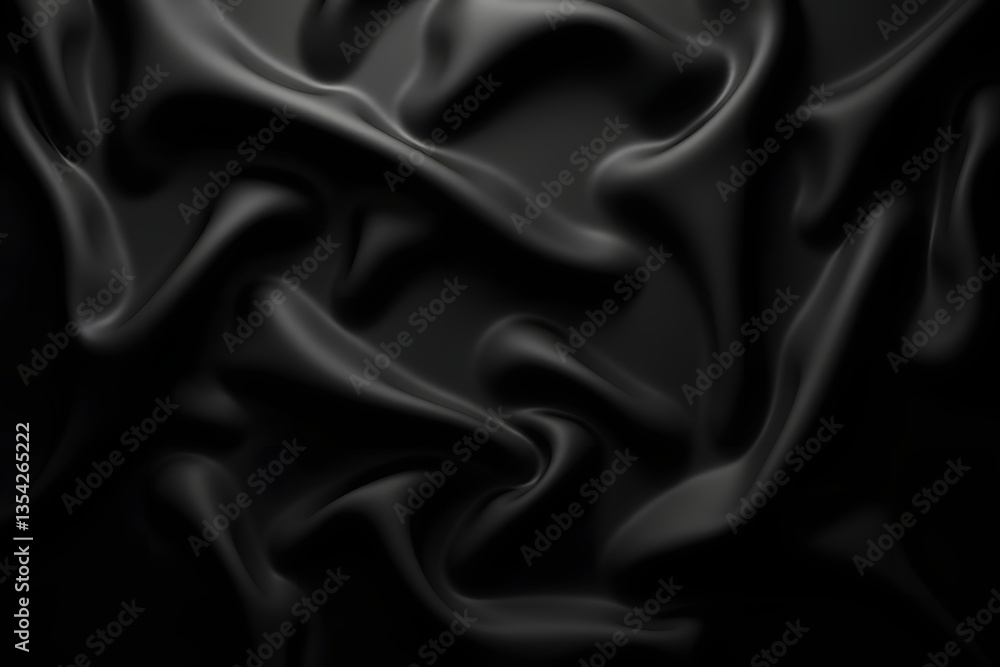 Fototapeta premium Black luxury fabric background with copy space for design work.
