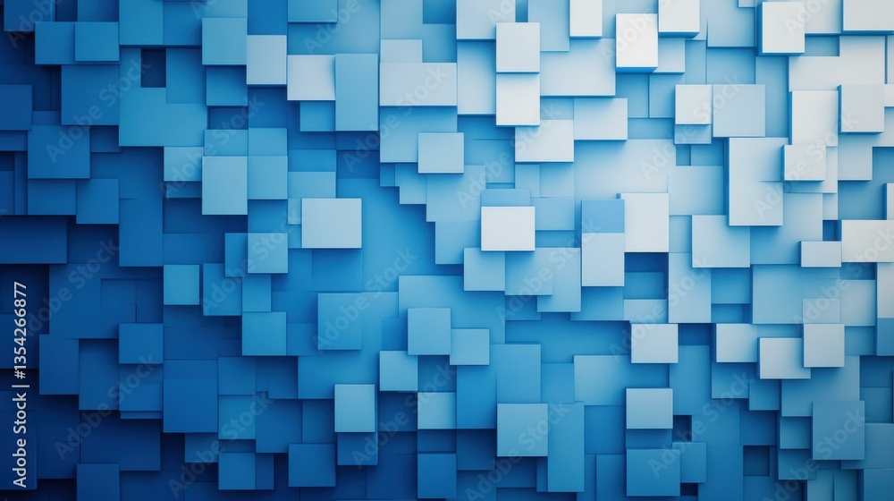Gradient blue background. Geometric texture of cubes. Abstract pattern, modern design Gradient blue background. Geometric texture of cubes. Abstract pattern, modern design