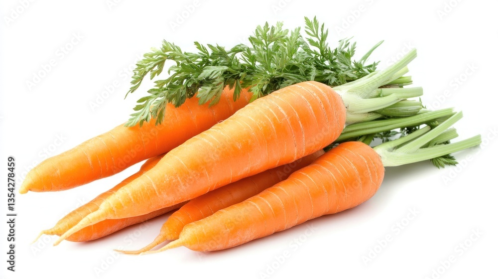 Fresh carrots with tops