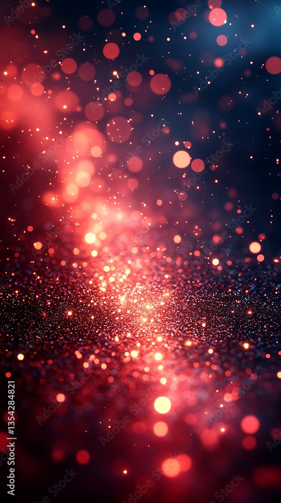 Shimmering Red and Gold Bokeh Lights on Dark Background Shimmering Red and Gold Bokeh Lights on Dark Background