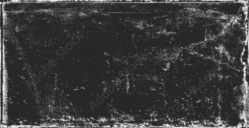 Obraz na płótnie Grunge texture pattern frame. Black design border. Old paper vector illustration. w salonie