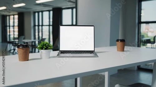 Wallpaper Mural The Modern Workspace with Laptop Torontodigital.ca