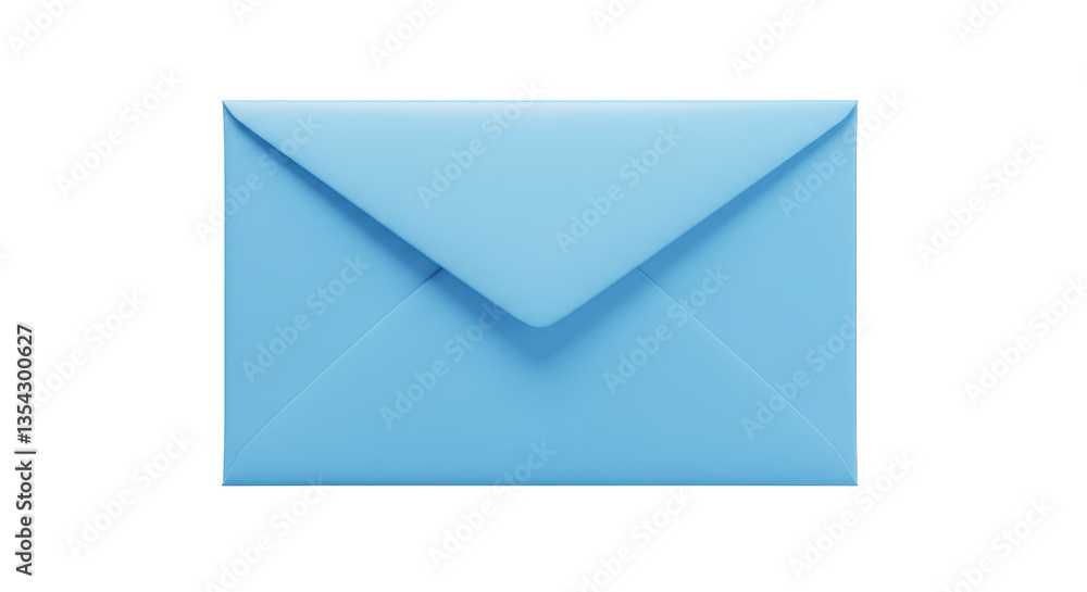 Isolated Light Blue Envelope Isolated Light Blue Envelope