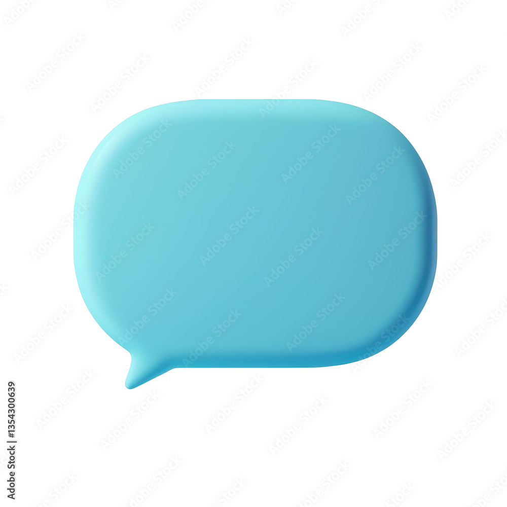 Light blue 3D speech bubble icon with a glossy finish. Designed for chat, messaging, and communication in digital applications and user interfaces. Isolated on transparent background, png. Light blue 3D speech bubble icon with a glossy finish. Designed for chat, messaging, and communication in digital applications and user interfaces. Isolated on transparent background, png.