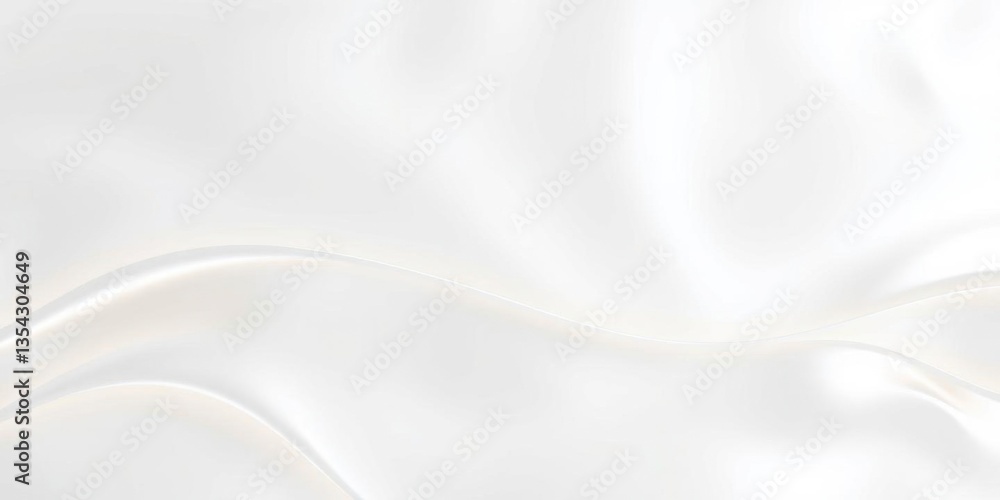 Naklejka premium Elegant White Silk Fabric Drape Soft Texture Background