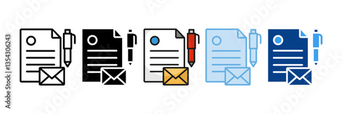 Corporate Identity Icon Set Multiple Style Collection