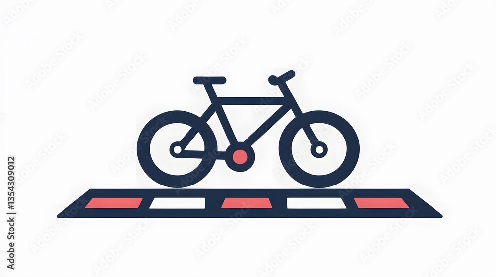 Fototapeta premium bicycle sign on white background,bicycle icon on white background,bicycle sign isolated on white.