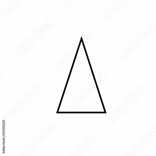 Isosceles triangle in mathematics white background