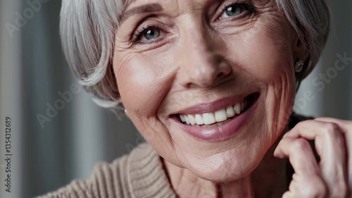 The Smiling Elderly Woman