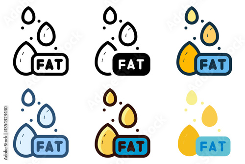fat nutrients icon vector illustration