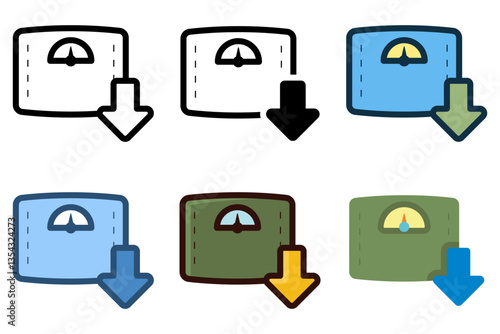 weight loss diet icon vector illustration