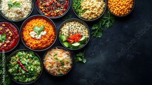 Wallpaper Mural "Assorted Bowls of Colorful Food" Torontodigital.ca