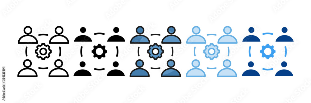 Teamwork Icon Set Multiple Style Collection Teamwork Icon Set Multiple Style Collection
