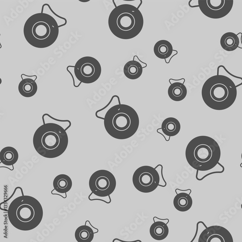 Web camera solid seamless pattern, remote work theme. Vector graphics. Video call recording device for online conference sign background, filled with glyphs icon.