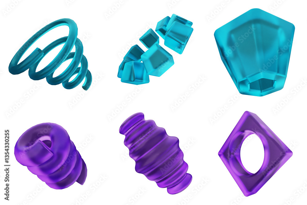 3d geometric abstract icon set bundle 3d geometric abstract icon set bundle
