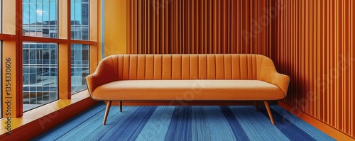 Highlight a spacious networking lounge with comfortable seating arrangements, allowing for informal yet professional conversations among attendees.