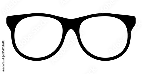 Black glasses rim. Eyeglasses rim icon
