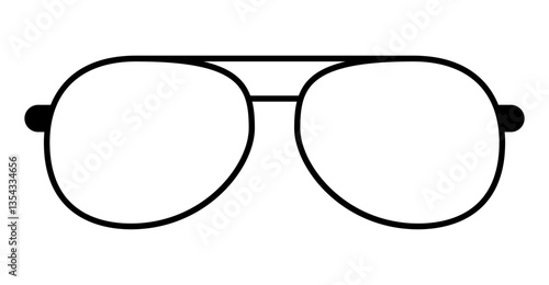 Black glasses rim. Eyeglasses rim icon