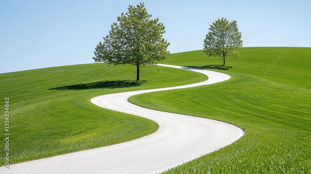 Naklejka premium Green Path Leading Upward
