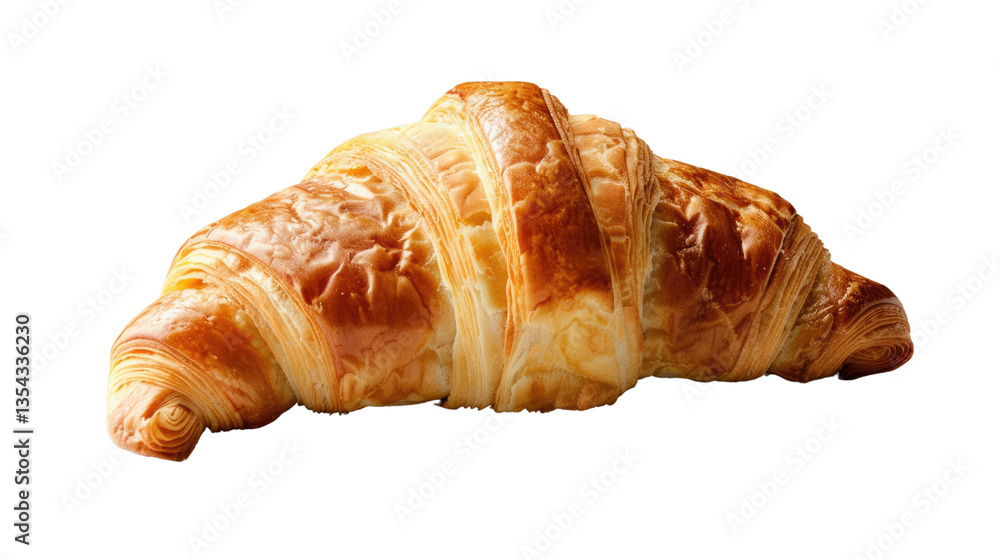 Golden Croissant Delight: A close-up shot of a perfectly baked, flaky croissant, showcasing its golden-brown layers and enticing texture, a simple yet irresistible culinary treat. Golden Croissant Delight: A close-up shot of a perfectly baked, flaky croissant, showcasing its golden-brown layers and enticing texture, a simple yet irresistible culinary treat.